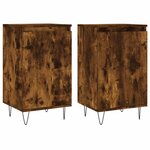 vidaXL Buffets 2 Pièces chêne fumé 40x35x70 cm bois d'ingénierie