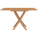 vidaXL Table pliable de jardin 110x110x75 cm bois massif de teck