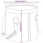 vidaXL Seaux pliables 2 Pièces noir 30 L PVC