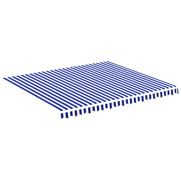 vidaXL Tissu de remplacement pour auvent Bleu et blanc 4x3 5 m