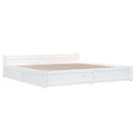 vidaXL Cadre de lit avec tiroirs Blanc 180x200 cm Super King