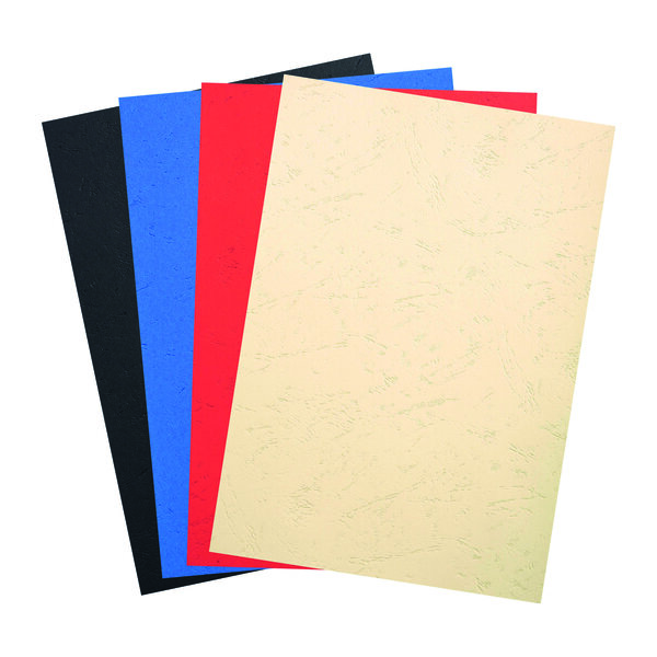 Paquet de 100 couvertures assorties grain cuir pour reliure a4 exacompta