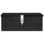 vidaXL Boîte de rangement Noir 60x23 5x23 cm Aluminium