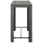 vidaXL Jeu de bar de jardin 7Pièces et coussins anthracite Résine tressée
