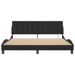 vidaXL Cadre de lit avec lumières LED noir 180x200 cm velours