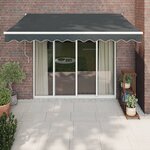 vidaXL Auvent rétractable anthracite 3 5x2 5 m tissu et aluminium