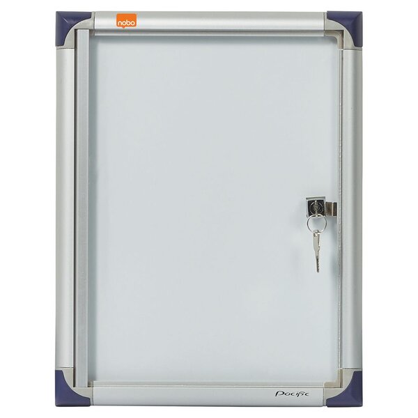 Vitrine d'intérieur extra-plate porte-battante fond magnétique, 1 feuille A4, dimensions L25,5 x H34 x P2,2 cm