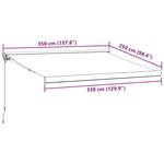 vidaXL Auvent rétractable anthracite et blanc 3 5x2 5m tissu/aluminium
