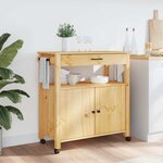vidaXL Chariot de cuisine MONZA 84x40x88 5 cm bois massif de pin