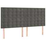 vidaXL Sommier à lattes de lit et matelas Gris foncé 160x200cm Velours