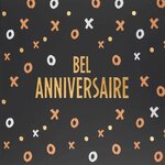Carte bel anniversaire lettres dorées - draeger paris