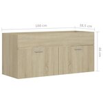 vidaXL Armoire d'évier avec lavabo intégré Chêne sonoma Aggloméré