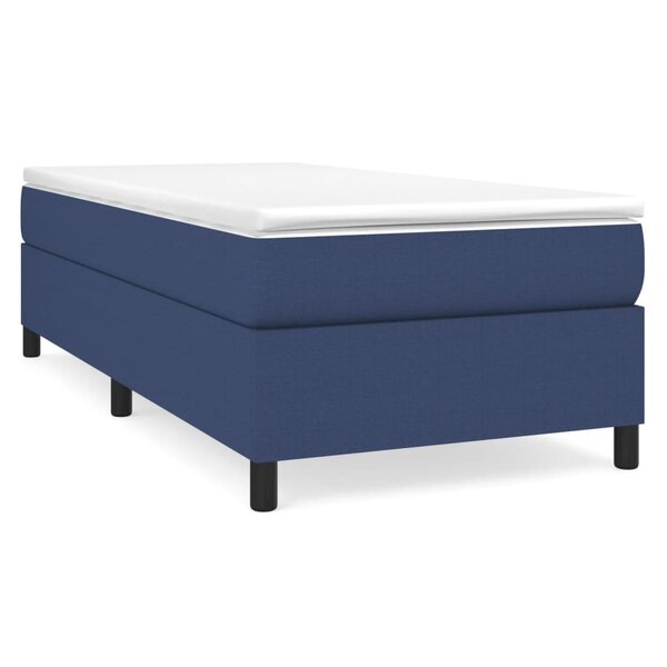 vidaXL Cadre de lit Bleu 90x190 cm Tissu