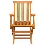 vidaXL Chaises de jardin coussins anthracite lot de 3 Bois de teck