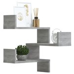 vidaXL Étagères d'angle murales 2 Pièces Sonoma gris 40x40x50 cm Bois