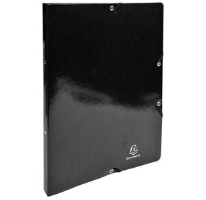 Classeur à élastiques 2 anneaux 15mm Iderama - A4, noir EXACOMPTA