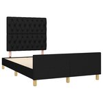 vidaXL Cadre de lit avec tête de lit Noir 120x200 cm Tissu