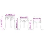 vidaXL Supports pour plantes 3 Pièces terre cuite et blanc céramique
