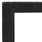 vidaXL Ensemble de bar de jardin 7 Pièces avec coussins noir poly rotin