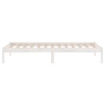 vidaXL Cadre de lit Blanc Bois massif 90x190 cm Simple