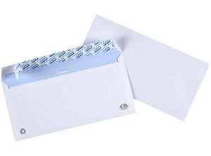 Paquet de 50 enveloppes blanches DL 110x220 75 g fenêtre 45x100 x 50 GPV