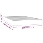 vidaXL Matelas de lit à ressorts ensachés Bleu foncé 120x200x20 cm