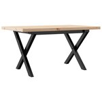 vidaXL Table basse cadre en X 80x50x40 5cm bois de pin massif et fonte