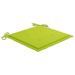 vidaXL Chaises de jardin avec coussins vert vif 8 Pièces Teck massif