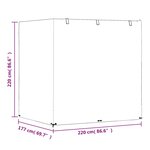 vidaXL Housse de balancelle 12 œillets 220x177x220 cm PE
