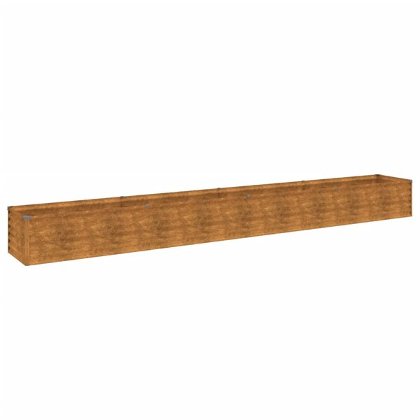 vidaXL Lit surélevé de jardin 386x50x36 cm acier corten