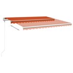 vidaXL Auvent manuel rétractable avec poteaux 4x3 m Orange et marron