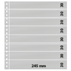 Feuilles de classement Omnia Lindner à 8 bandes pour timbres-poste. Fond - Blanc