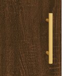 vidaXL Buffet haut Chêne marron 69 5x34x180 cm Bois d'ingénierie