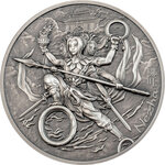 Pièce de monnaie en Argent 10 Dollars g 62.2 (2 oz) Millésime 2021 Mythology Objects NEZHA AND HIS NINE WEAPONS