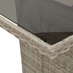 vidaXL Ensemble à manger de jardin et coussins 7 Pièces gris clair rotin