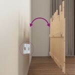 vidaXL Tête de lit murale 204x3x80 cm Bois massif de pin