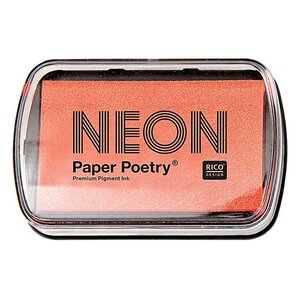 Tampon encreur rouge fluo 9 x 6 cm