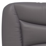 vidaXL Coussin de tête de lit gris 90 cm similicuir