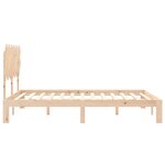 vidaXL Cadre de lit avec tête de lit 140x200 cm bois massif