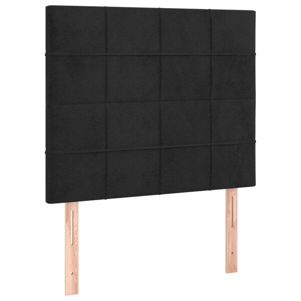 vidaXL Têtes de lit 2 Pièces Noir 90x5x78/88 cm Velours