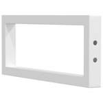 vidaXL Supports d'étagères pour lavabo 2 Pièces blanc rectangulaire acier