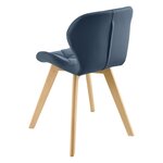 Lot de 4 chaises similicuir 81 x 57 x 49 cm bleu 03_0006774