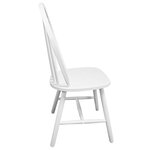 vidaXL Chaises à manger lot de 2 blanc bois d'hévéa solide