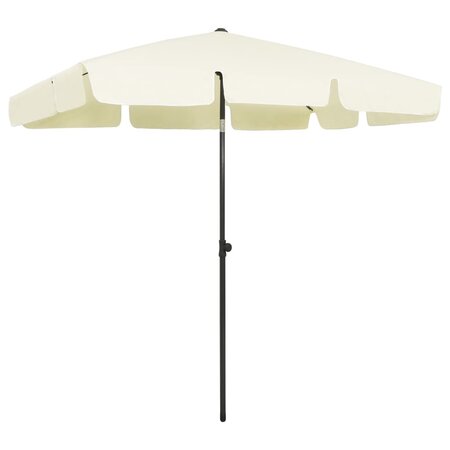 vidaXL Parasol de plage jaune sable 200x125 cm