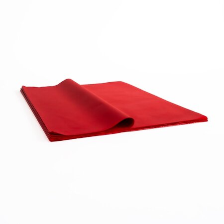 Lot de 96 feuilles papier de soie 50x75cm - couleur Rouge scarlet