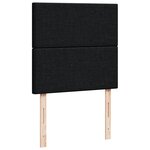 vidaXL Sommier à lattes de lit avec matelas Noir 100x200 cm Tissu