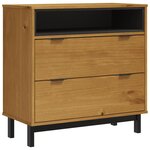 vidaXL Commode FLAM 80x40x80 cm bois de pin massif