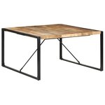 vidaXL Table à manger 140x140x75 cm Bois de manguier brut