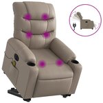 vidaXL Fauteuil inclinable de massage électrique cappuccino similicuir