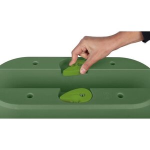 Jardinière Cavaliere 19 5 L - Systeme de Fixation - pour Balcons et Rambardes - Vert laurier